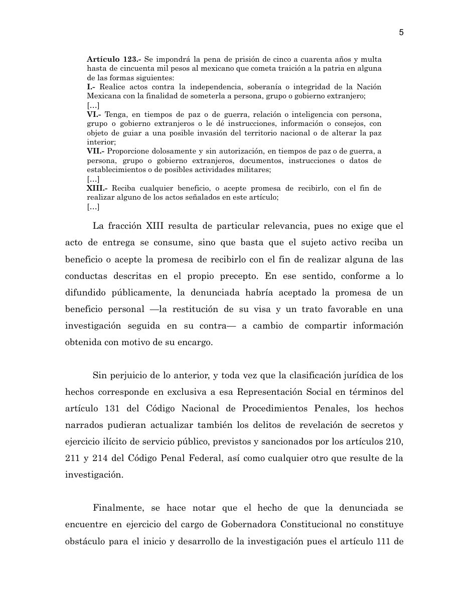 Denuncia FGR, página 5