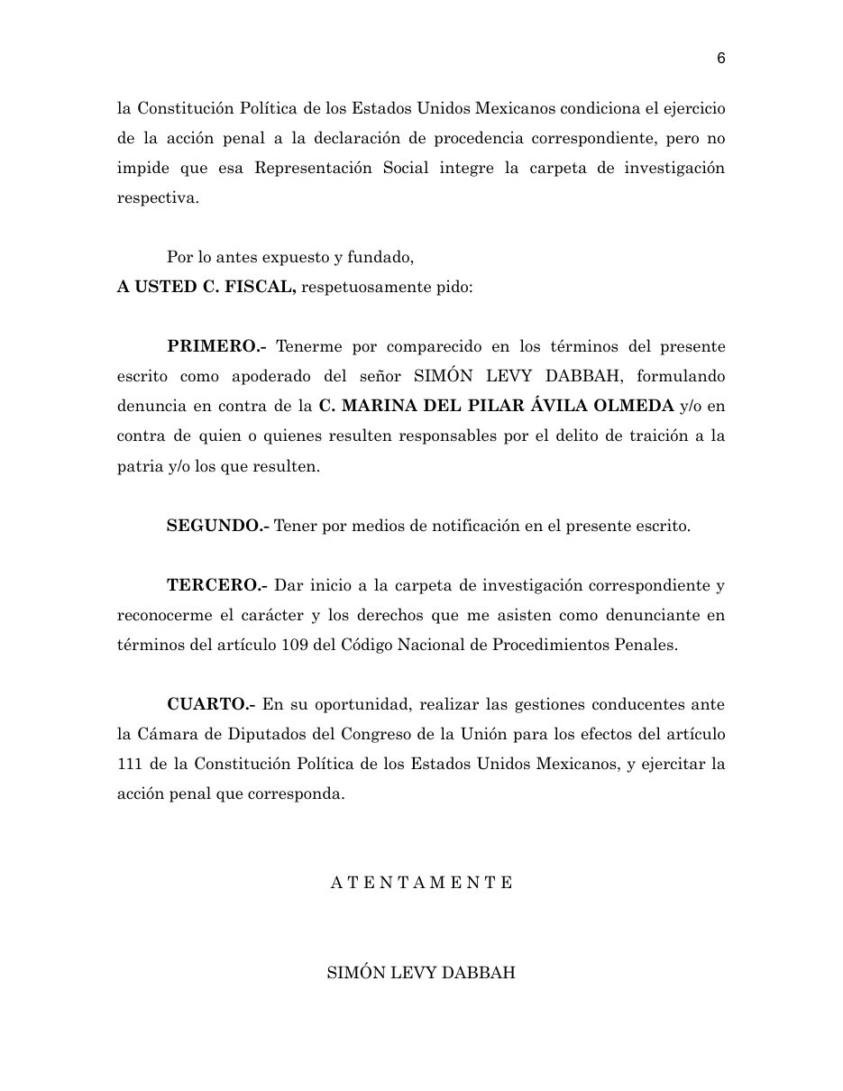 Denuncia FGR, página 6